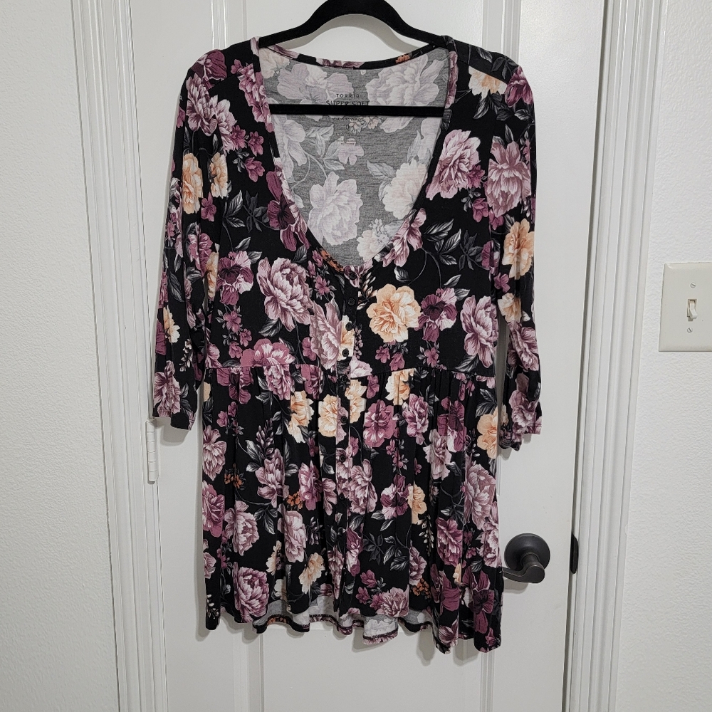 Torrid Floral Babydoll Top